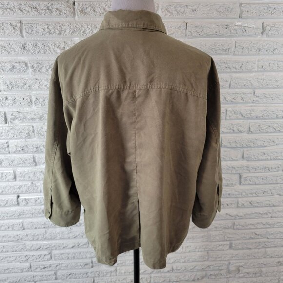 Chicos Design Womens Top 3 Standard XL Soft Green Velour Lightweight GRE5E - Picture 6 of 8